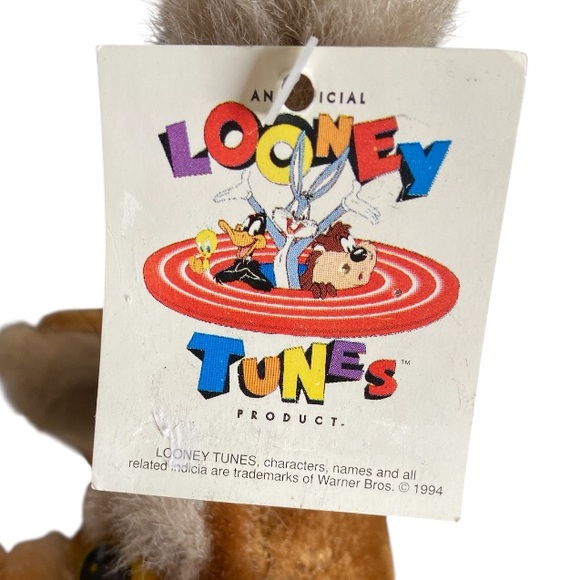 Wile E Coyote 17” Plush Doll Looney Tunes Vintage 1994 Ace NWT Collector Cartoon - Picture 3 of 5